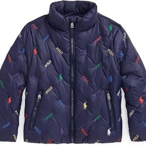 POLO RALPH LAUREN BLUE LOGO DOWN JACKET